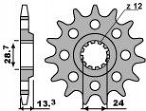 Pbr Zębatka Przednia 522 15 18nc Kawasaki Z 1000j/