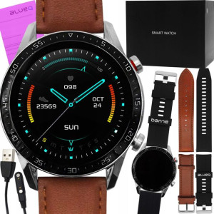 SMARTWATCH Zegarek SMARTBAND Męski PL SKÓRA PROFI