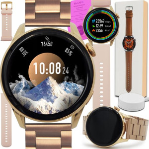 SMARTWATCH Zegarek SMARTBAND Męski ZŁOTY MODERN XL