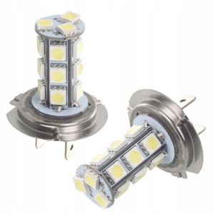 Żarówka H7 Led 18 Smd 5050 Światła Dzienne 2w Drl