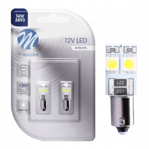 Żarówka T4w Led Ba9s Canbus 3893 Biała 12v White