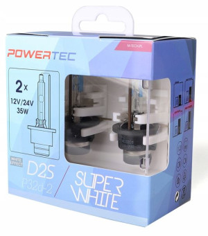 2x Xenon Żarnik D2s Super White Powertec 35w 5000k