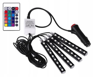 Oświetlenie Led Rgb Wnętrza Auta Kabiny Samochodu
