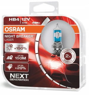 Osram HB4 NIGHT BREAKER LASER +150% Duo Box