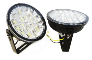 TIR Światła dzienne jazdy okrągłe 90mm 18 LED 24V