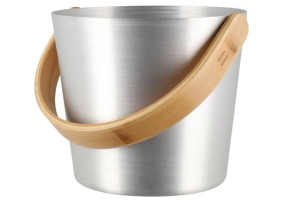 Ceber Do Sauny Srebrny Aluminiowy Pałąk Rento 5l