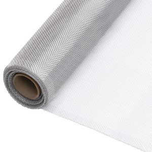 Siatka aluminiowa, 100 x 2000 cm, srebrna