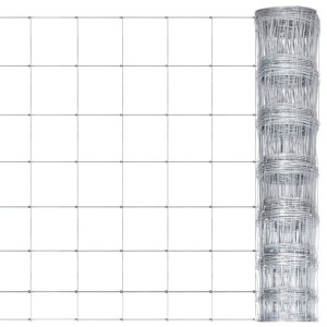 Siatka ogrodzeniowa, galwanizowana stal, 50x1 m, srebrna