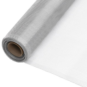Siatka aluminiowa, 80 x 2000 cm, srebrna