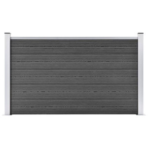 Panel ogrodzeniowy, WPC, 180x105 cm, czarny