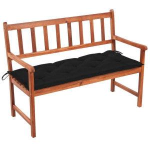 Ławka ogrodowa z poduszką, 120 cm, lite drewno akacjowe