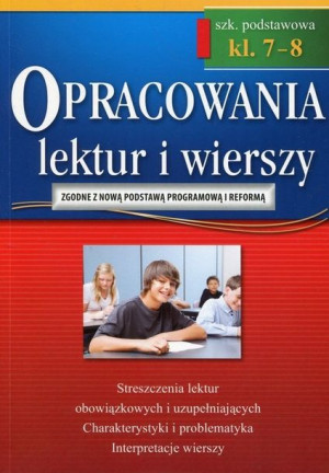 Opracowania Lektur I Wierszy 7 8 Szkoła Książka