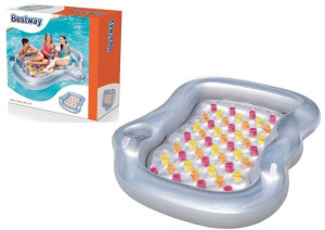 Dmuchany Materac Dwuosobowy Szary 216 x 178 cm  Bestway 43045