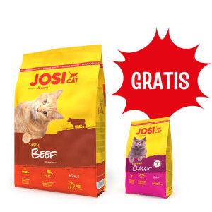 JOSERA JosiCat Tasty Beef 10kg + JosiCat Sterilised 650g GRATIS!!
