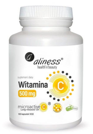 Aliness Witamina C 500 mg, microactive 100 Vege caps