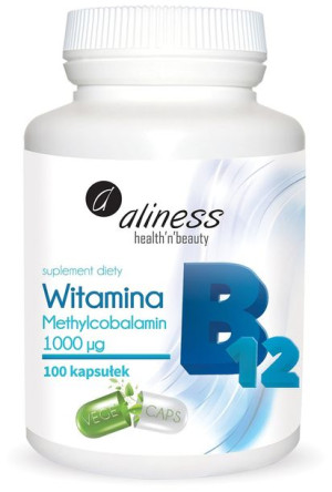 Aliness Witamina B12 Methylcobalamin 950ug 100 caps.