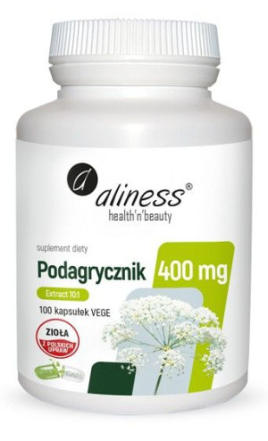 Aliness Podagrycznik ekstrakt 10:1 400mg 100 Vege caps