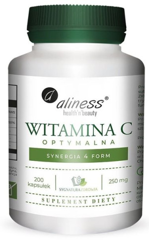 Aliness Witamina C Optymalna 250mg 200 kapsułek
