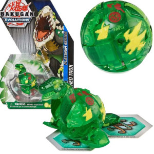 Bakugan Evolutions Figurka Bitewna True Metal Platinum Neo Trox i Karty