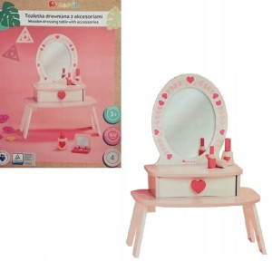 Toaletka Drewniana + Akcesoria Elefun Dla Dzieci