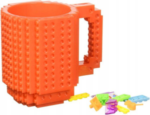 Kubek Klockowy + Klocki Do Klocków Lego Orange