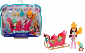 Enchantimals Lalka Felicity Fox + Zimowe Sanie Hit