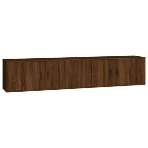Wiszące szafki TV, 2 szt., brązowy dąb, 100x34,5x40 cm