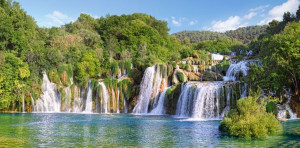 CASTORLAND Puzzle 4000 elementów Wodospady Krka 139x68cm