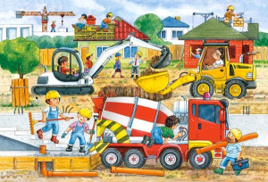CASTORLAND Puzzle 40 elementów Maxi Construction Site - Plac budowy 4+