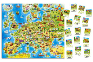 CASTORLAND Puzzle edukacyjne Mapa Europy 212 elementów 7+