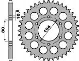 Pbr Zębatka Tylna 488 42 C45 Kawasaki Zrx 1200 01-