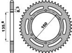 Pbr Zębatka Tylna 3552 45 C45 Aprilia Etx 350 88-9