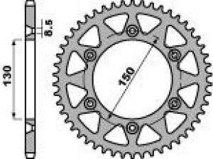 Pbr Zębatka Tylna 270 49 C45 Yamaha Yz/yzf/wrf 99-
