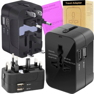 Adapter Podróżny Przejściowka Świat Usb 150 Krajów