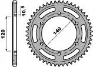 Pbr Zębatka Tylna 5301 45 C45 Suzuki Gsxr 600 (97)