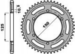 Pbr Zębatka Tylna 445442c45 Ktm 950/990/1190 Adven