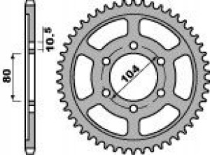 Pbr Zębatka Tylna 4359 45 C45 Kawasaki (jtr1489.45
