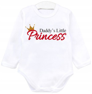 Body dł rękaw napisy Daddy's Little PRINCESS r. 74
