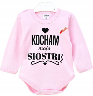 Body dł rękaw napisy Kocham moja siostre r. 86