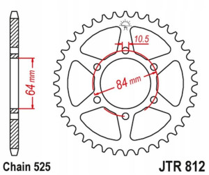 Jt Zębatka Tylna 812 41 Suzuki Gt 250 '73-77, Ts 2