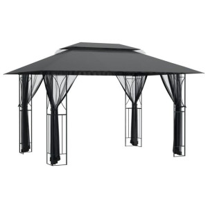 Altana z dachem, antracytowa, 400x300x270 cm, stal