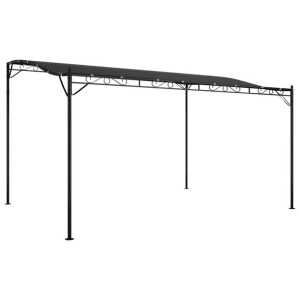 Zadaszenie, antracytowe, 4x3 m, 180 g/m², tkanina i stal