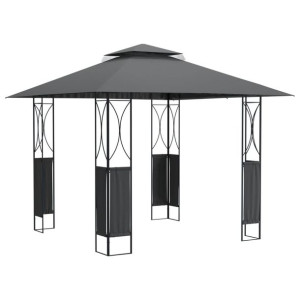 Altana z dachem, antracytowa, 300x300x270 cm, stal