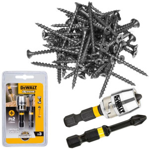Wkręty 3,5x55mm drewna 10kg + bity DeWALT DT70536