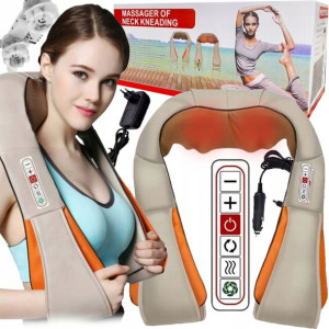 Masażer Szyi Karku Pleców Shiatsu 9w1 Grzejący Pro Dla Osób Starszych