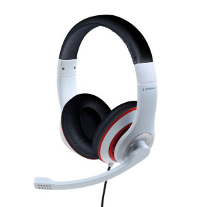 Słuchawki nauszne stereo z mikrofonem na wysięgniku Gembird MHS-03-WTRDBK