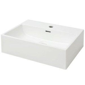 Umywalka ceramiczna z otworem na baterię 51,5x38,5x15 cm, biała