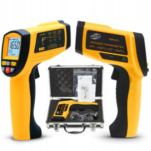 Pirometr Termometr Laserowy Bezdotykowy +1650° Usb