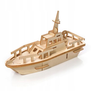 Drewniane Puzzle 3d Model Statek Jacht Łódź Diy