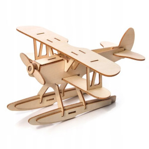 Drewniane Puzzle 3d Little Story Model Samolot Diy